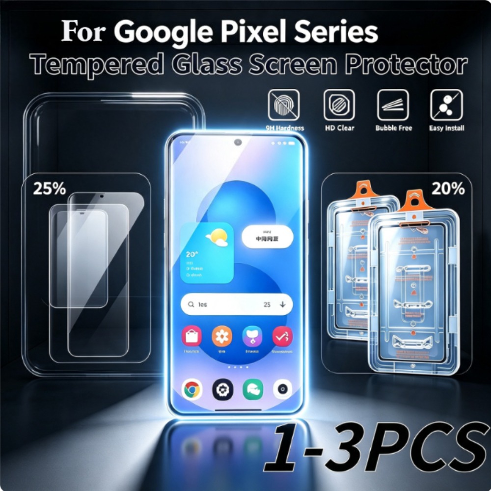 Google Pixel 8A - 1-3Pcs Film Kaca Tempered Anti-Sidik Jari