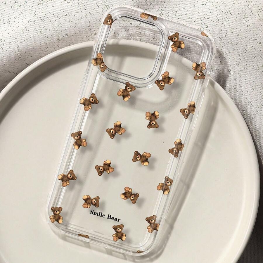 Apple Iphone 16 - Casing Ponsel Gambar Beruang Bunga untuk