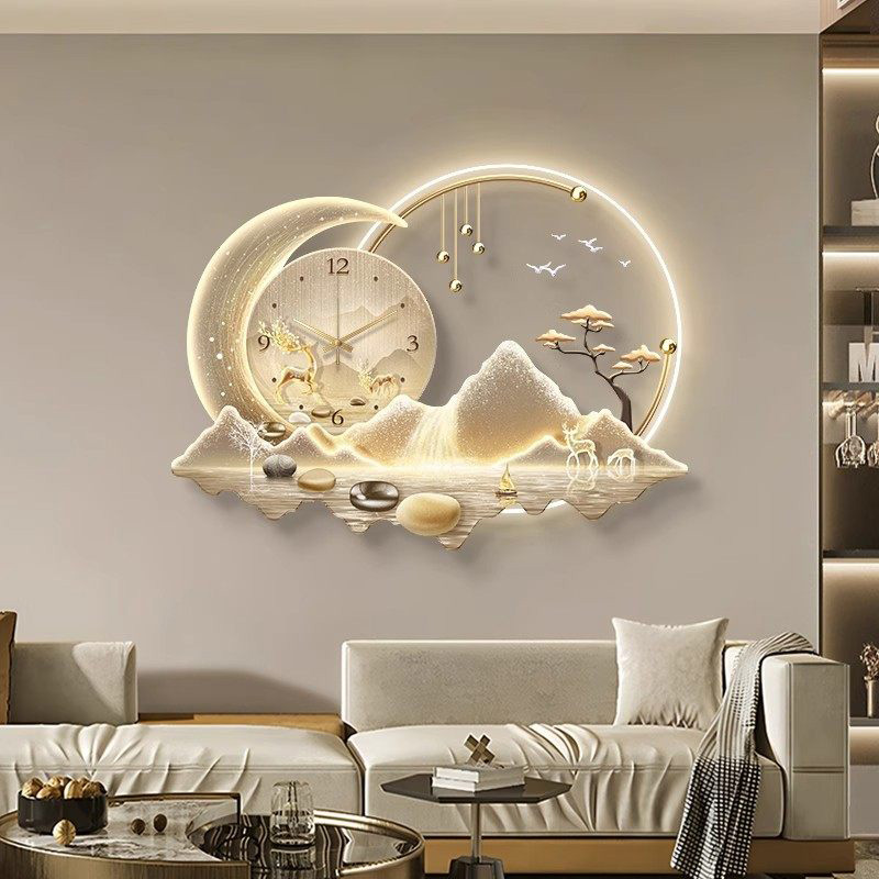 Luxury Lifestyle Design - Jam Dinding LED Mural Seni Desain