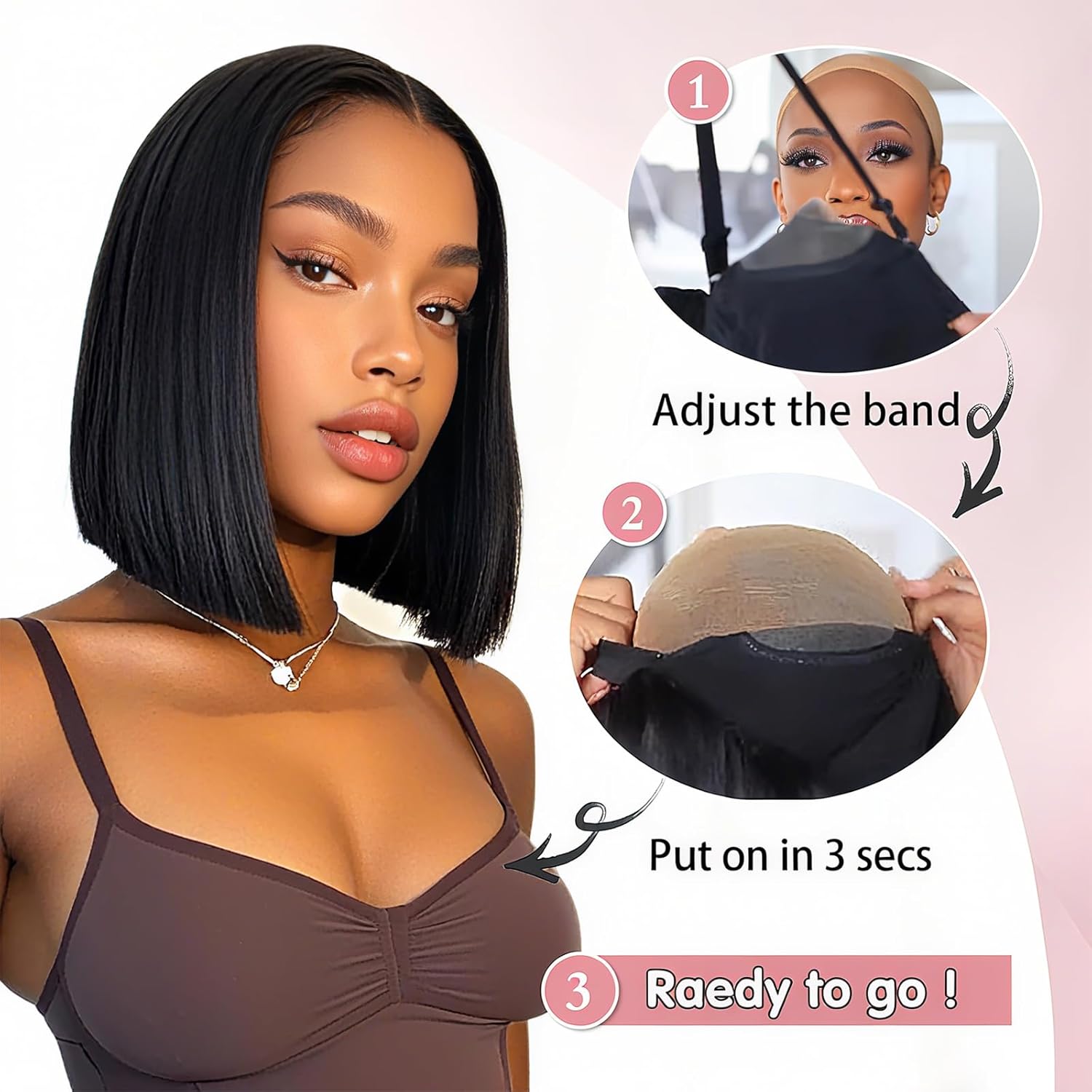 Wig Bob Pendek Smilegirl 5x5 H - Luxury Lifestyle Hair ulasan dan harga