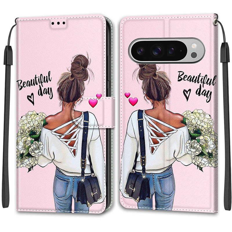 Casing Flip pola bunga, sarung - Google Pixel 8A ulasan dan harga