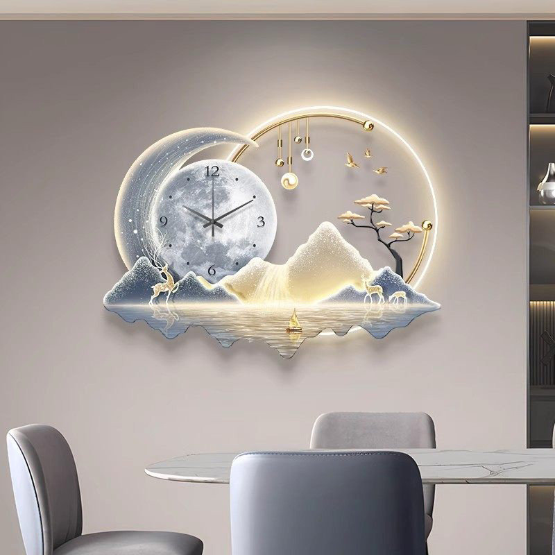 Jam Dinding LED Mural Seni Des - Luxury Lifestyle Design ulasan dan harga