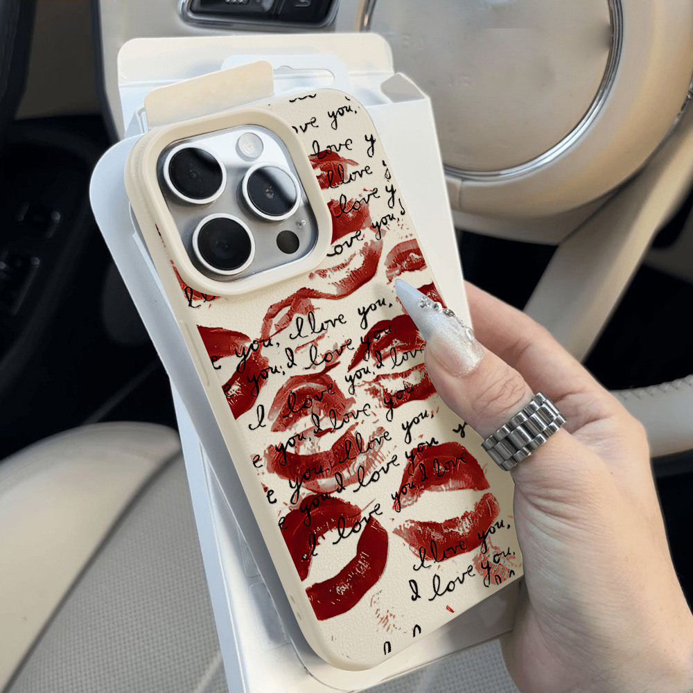 Casing Ponsel Kulit Merah Cera - Apple Iphone 16 ulasan dan harga