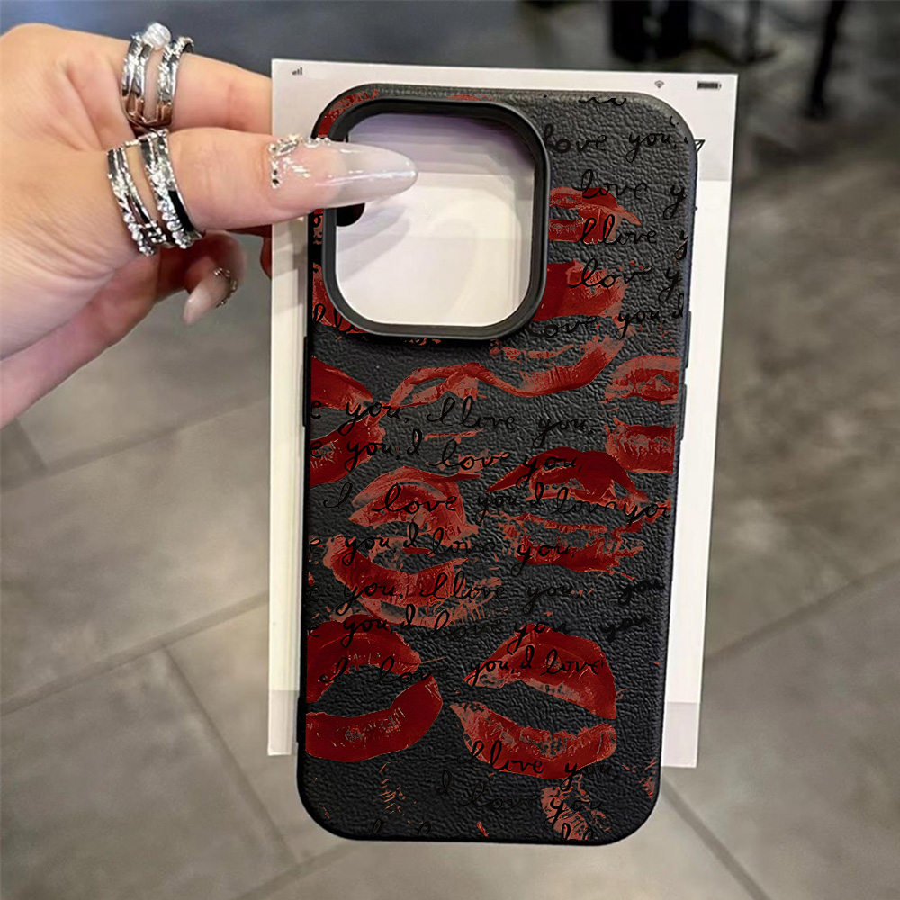 Casing Ponsel Kulit Merah Cera - Apple Iphone 16 ulasan dan harga
